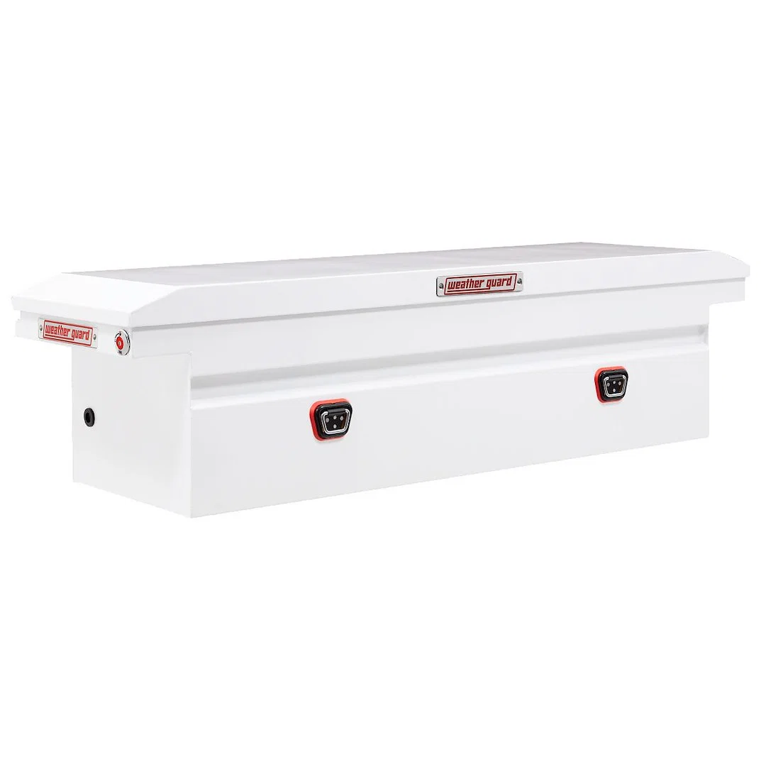 120-3-04 – WEATHERGUARD Tool Box, Crossover Low Profile Single Lid Smooth Powder Coated White Steel 20 Inch Length x ...